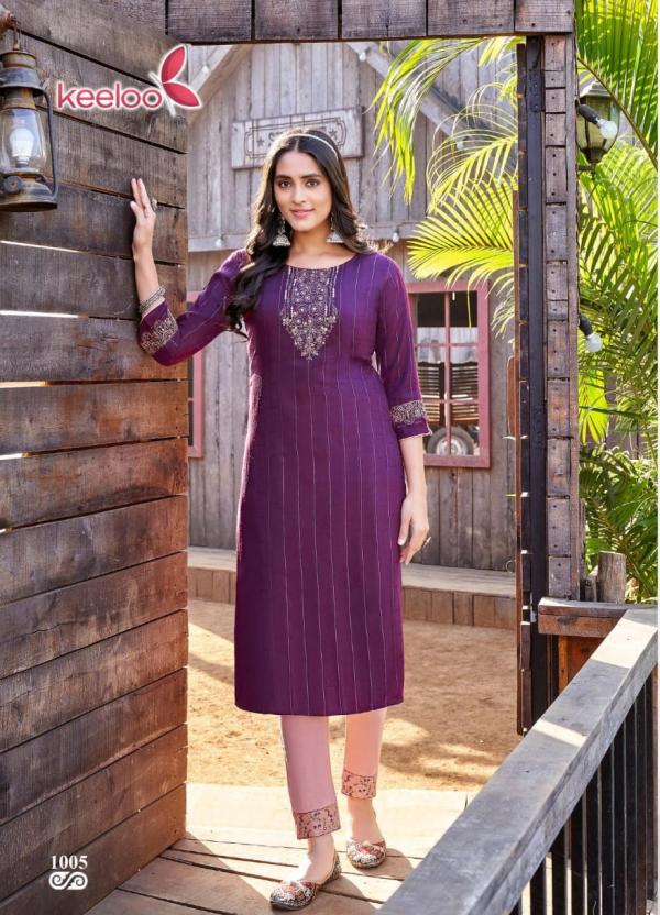 Keeloo Gulab Vol 1 Dobby Rayon Kurti With Bottom